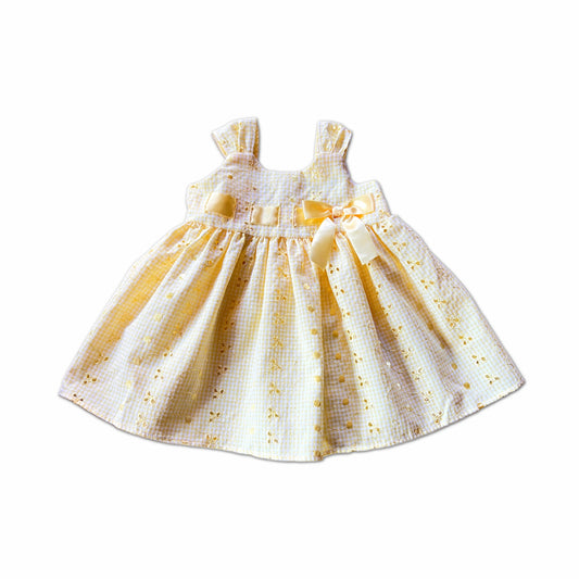 Pastel Yellow Poplin Dress