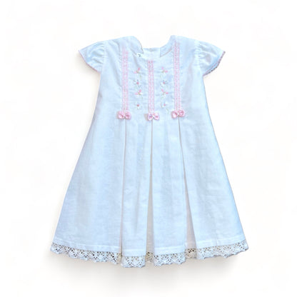 Elegant Cream Dress with Delicate Embroidery