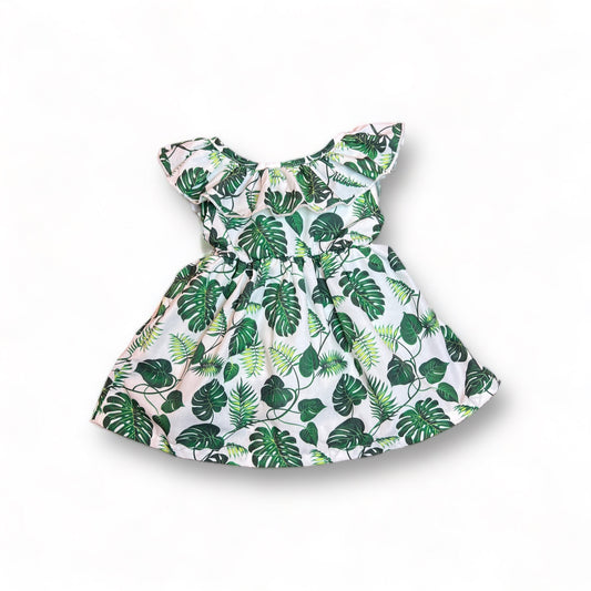 Monstera Leaf Printed Dress